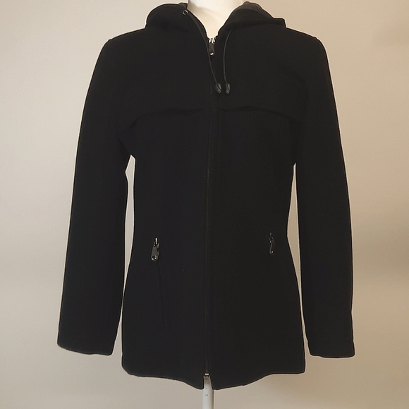 Fleet Street Jackets & Blazers - Fleet Street 100% Wool Black Hooded Jacket, Size PS